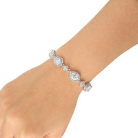 Teardrop Bridal Bracelet - sparklingselections