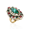 Vintage Jewelry Green Glass Rings For Women
