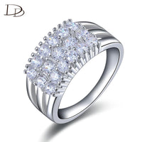 White Gold Color Rhinestone Bague Ring For Women - sparklingselections