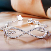 Silver Infinity Bridal Bracelet - sparklingselections