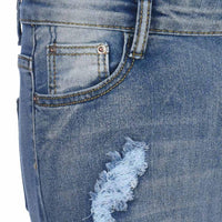 Women Denim Ripped Pencil Stretch Cotton Jeans - sparklingselections