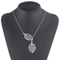 Two Leaves Pendant Clavicle Necklaces For Women - sparklingselections