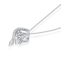 Women Long Choker Necklace Pendant with Silver Chain - sparklingselections