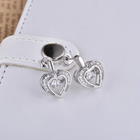 Silver Romantic Heart Earring For Women Valentine's Day - sparklingselections