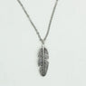 Leaf Feather Pendant Necklace For Women