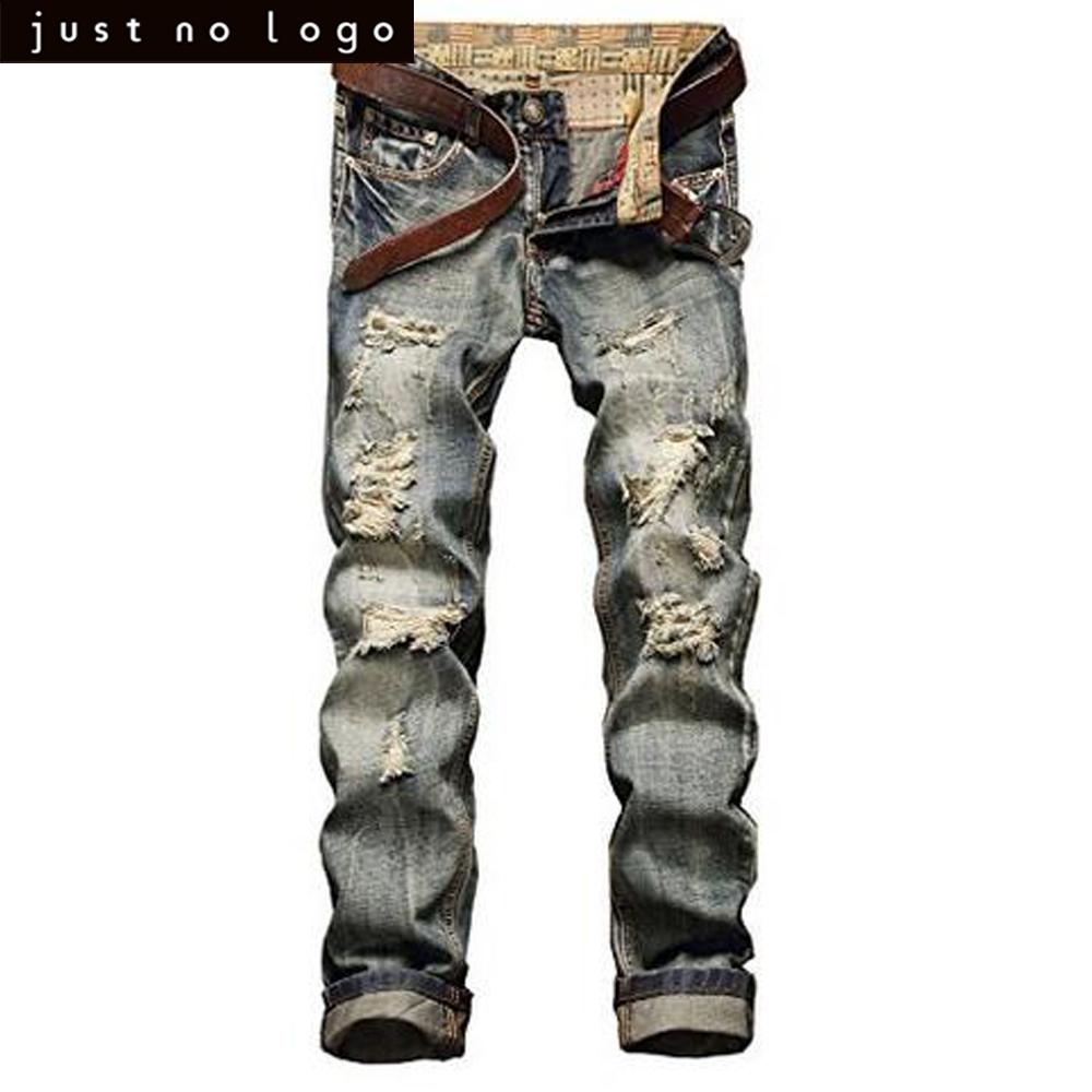 Distressed Straight Destroyed Ripped Jeans for Men's – sparklingselections