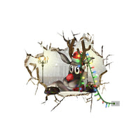 New 3D Sense Christmas Reindeer Window Wall Sticker - sparklingselections