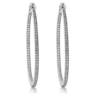 Women's Sterling Silver Inside Out Hoop Earrings - sparklingselections