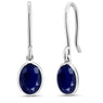 Women's Oval Natural Blue Sapphire Women Earrings