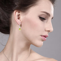 Briolette Lemon Quartz Sterling Silver Drop Earrings - sparklingselections