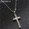 Fashion Silver Color Cross  Pendant Necklace