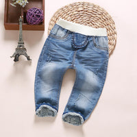new Soft Denim Embroidery Floral Jeans for kids size 121824m - sparklingselections