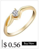 Gold Color with Unique Shaped Cubic Ring for Women - sparklingselections