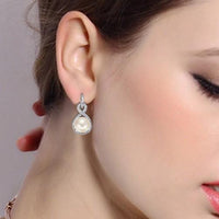 Sterling Silver Infinity Bridal Earrings - sparklingselections