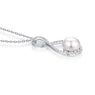 Sterling Silver Pendant Necklace Natural Freshwater Pearls For Women