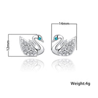 Luxury Zircon Little Swan Stud Earrings - sparklingselections