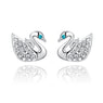 Luxury Zircon Little Swan Stud Earrings