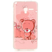 Soft Protector Case With Cartoon Printed Plastic Mobile Phone Cover for Alcatel One Touch Pixi 3 - sparklingselections