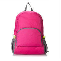 Portable Folding Zipper Solid Nylon Backpack for Daily Use - sparklingselections