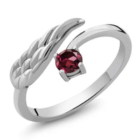 Round Red Garnet Women's Engagement Ring - sparklingselections