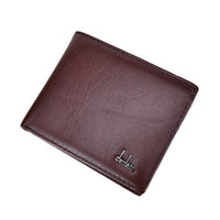 Men's Casual Solid PU Leather Bifold New Wallet - sparklingselections
