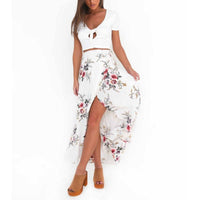 new Floral Print Long Summer Style Skirt  size sml - sparklingselections