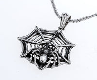 Spider Web Necklace Pendant - sparklingselections