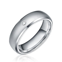 6mm Women's Silver Stainless Steel Ring - sparklingselections