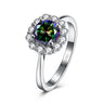 Vintage Rainbow White Cubic Zircon Ring for Women