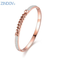 Rose Gold Colors White Silver Bracelets - sparklingselections