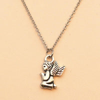 Angel Silver Plated Pendant Necklace For Women - sparklingselections