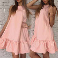 New Sexy Ruffles Women Summer Sleeveless Dress size sml - sparklingselections