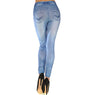 New Waist High Slim Girl Sexy Skinny Soft Tights Jeans size m