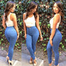 new Sexy Women Blue Color Soft Skinny Stretchy Casual Slim Jeans size sml