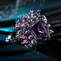 Cubic Zirconia Geometric Engagement Wedding Ring - sparklingselections