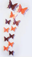 PVC Butterfly Wall Stickers Decal 12 Pcs/Lot - sparklingselections
