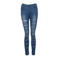 Women Fashion Denim Skinny Ripped Jeans - sparklingselections