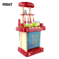 OCDAY Multifunctional Children Play Toy Girl Baby Toy Large Kitchen Cooking Simulation Table Model Utensils Toys Hot Selling - sparklingselections