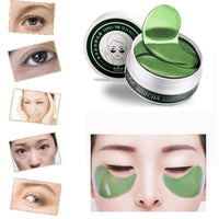 Women's 1 Set 60PCS Beauty Green Tea Powder Gel Collagen Eye Masks Sheet - sparklingselections
