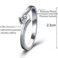 Cubic Zircon Crystal Rings For Woman (Adjustable)