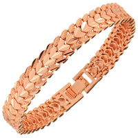 Lovers' Rose Gold Color Carving Wristband - sparklingselections