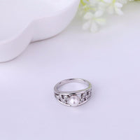 Silver Ring with Pearl for Women - sparklingselections