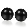Unisex Black Round Magnet Stud Beautiful Earrings