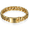Gold Color Thick Stainless Steel Bracelet