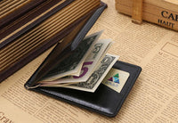 New Men Mini Zipper Leather Wallet - sparklingselections