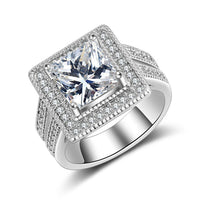 Engagement Square-Shape Ring for Women - sparklingselections