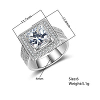 Engagement Square-Shape Ring for Women - sparklingselections
