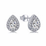 Heart By Heart Water Drop Shape Stud Earrings 925 Solid Silver Topaz White Earrings For Women, Girls Accessory