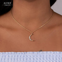 Fashion Moon Pendant Necklace For Women - sparklingselections