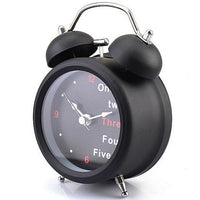 Classic Number Retro Double Bell Desk Table Alarm Clock - sparklingselections
